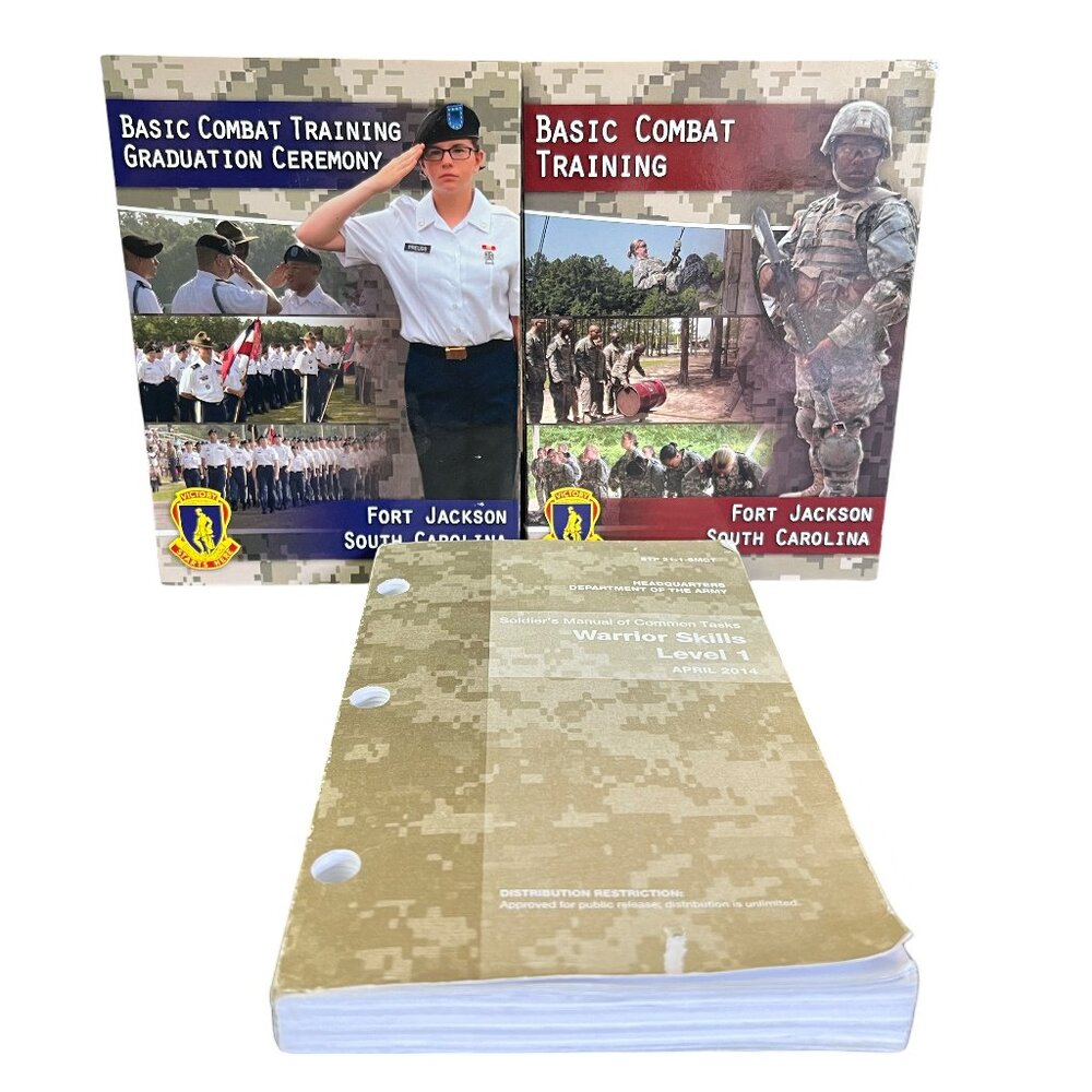 Military Lot Of 3, Basic Combat Training (DVDs) Also Warrior Skills Level 1 Book